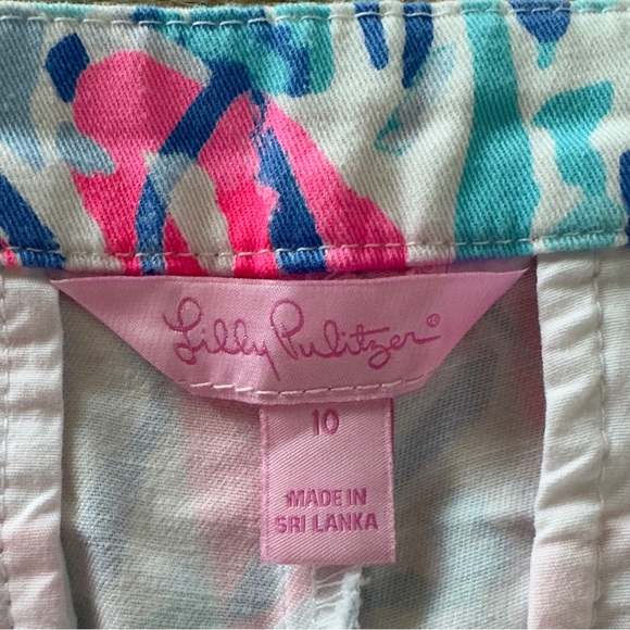 🦞 Hazelle Stretch Zippered Shorts in Cosmic Coral Get Crackin-size 10 🦞 - Picture 6 of 6